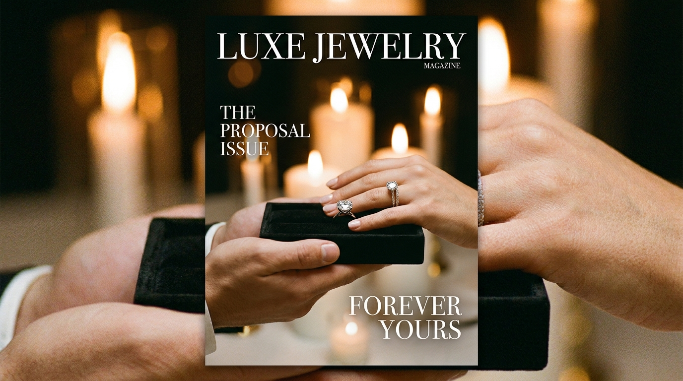 Engagement ring in a proposal scene